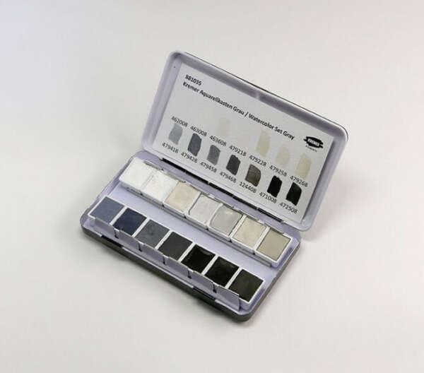 Kremer Watercolor Set Gray 881035