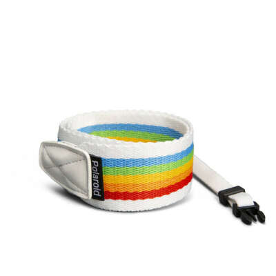 Polaroid Camera Strap ‑ Flat Rainbow White