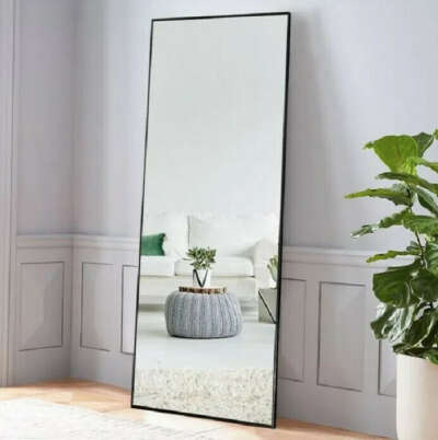 Зеркало интерьерное, "Цвет рамы - Черный/Белый", высота не менее 160 см