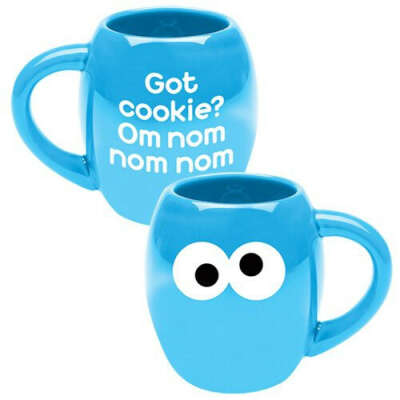 Sesame Street Cookie Monster Oval Ceramic Mug