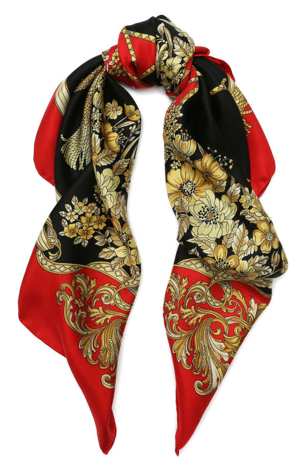Женский разноцветный шелковый платок GUCCI — купить за 29300 руб. в интернет-магазине ЦУМ, арт. 551064/3G001