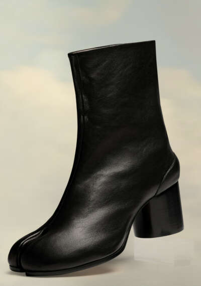 Tabi Vintage Leather Boots Black | Maison Margiela