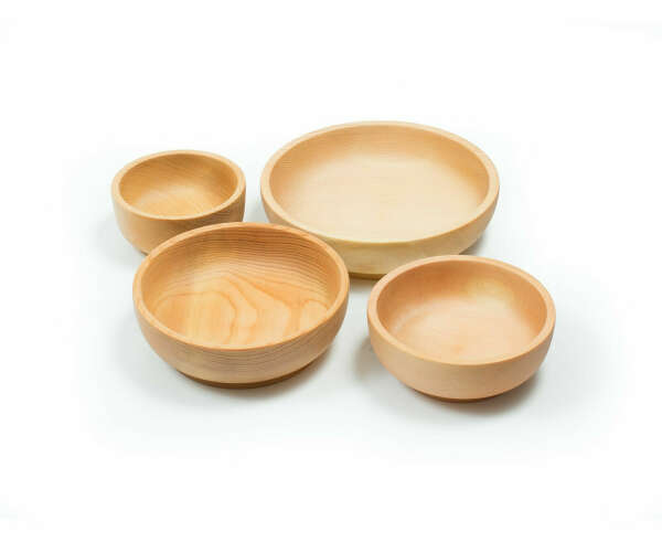 Набор деревянных тарелок (прямой) 5 шт.