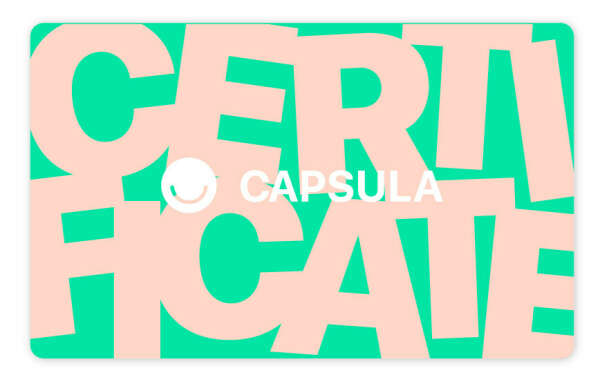 Сертификат The Capsula