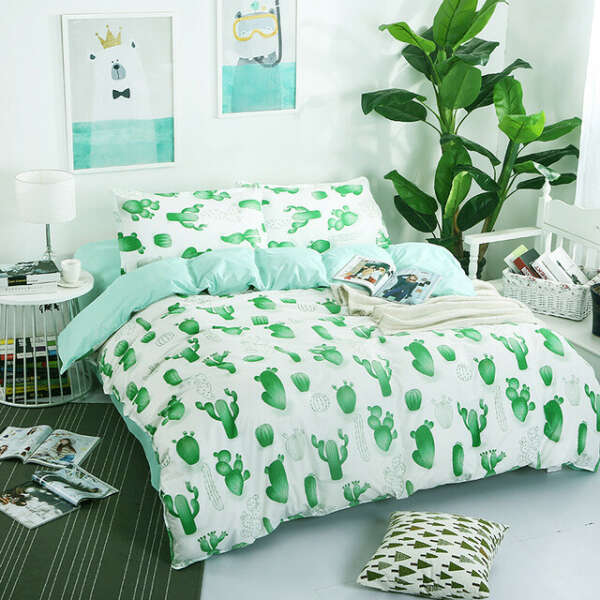 Cactus green Bed Pillowcases Duvet Cover Set Quilt Cover Set Twin Queen King Size 1PC Comforter Cover/2 PCS Pillow Covers