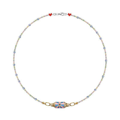 Beaded Necklace with Lucky Сharm