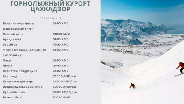 Tsaghkadzor Ski Resort - Skiing in Armenia