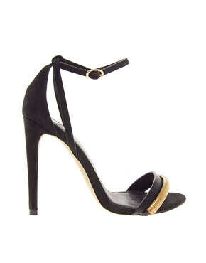 River Island Black Chain Barely There Sandal