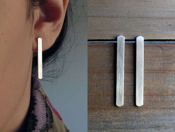 long bar earrings