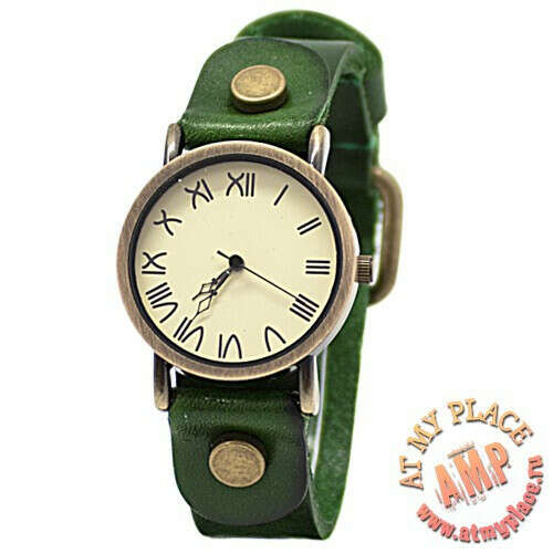 Зеленые часы Vintage Simple