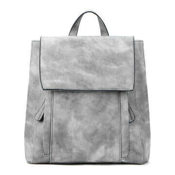 Grey Backpack with Two Front Pockets - US$37.95 -YOINS