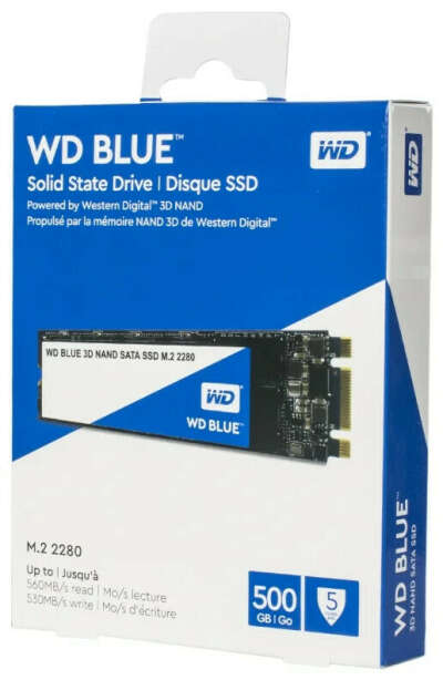 Твердотельный накопитель Western Digital WD Blue SATA 500 GB WDS500G2B0B