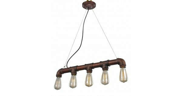 Water Pipe Row Pendant Light with LED Filament Bulbs