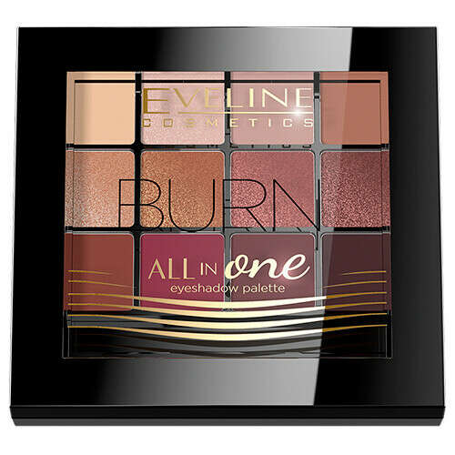 Палетка теней для век `EVELINE` ALL IN ONE тон Burn