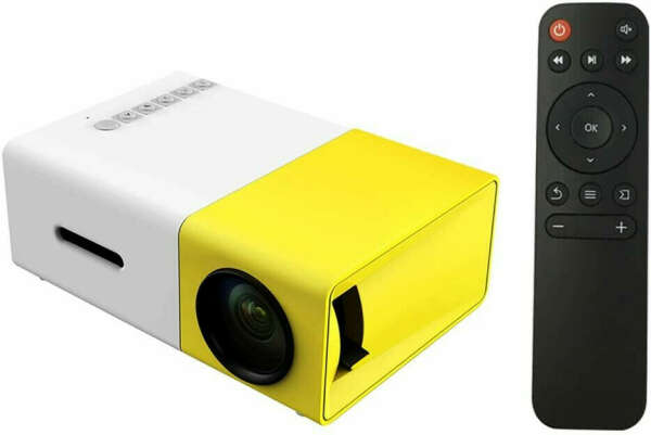Мультимедийный проектор Твой маркет YG-300, желтый, белый