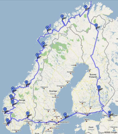 Поездка в Скандинавию на автомобиле