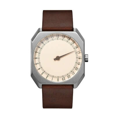 Slow Jo 17 Silver/Vintage Brown Leather® | Clockwize Watch Shop