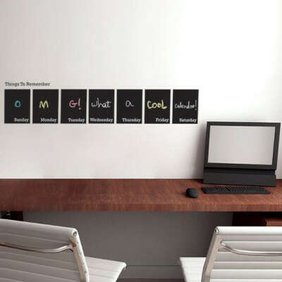 Chalkboard Weekly Calendar Decal