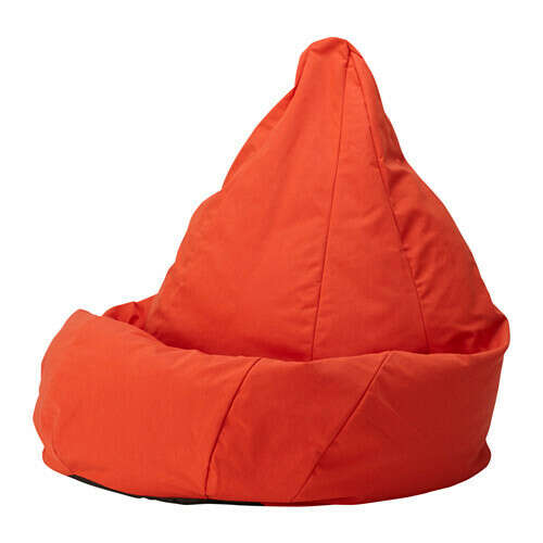 ОЛМЕ Пуфик-мешок - Висле красно-оранжевый  - IKEA