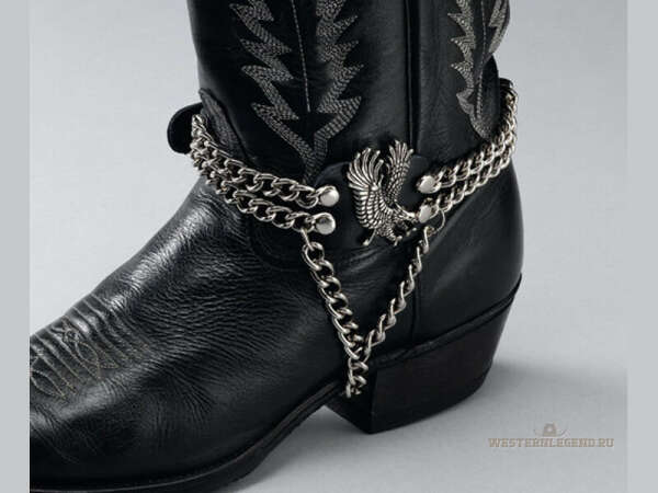 Сбруя на Сапоги Leather Boot Chains Eagle on Side