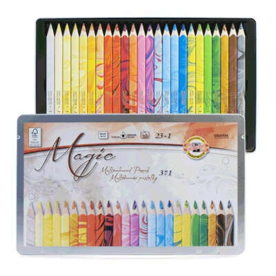 Набор карандашей цветных Koh-I-Noor "Magic" 24 шт трехгранные+блендер