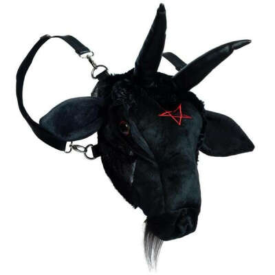 Goathead Baphomet Plush Purse Bag