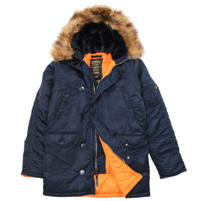 Куртка Slim Fit N-3B Parka Color: Blue/Orange