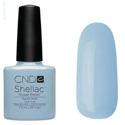 CND Shellac Azure Wish (2013 Весна) Небесно голубой, с мерцанием, плотный