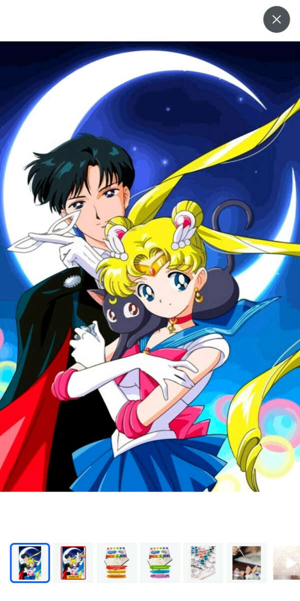 Картина по номерам на холсте Аниме Сейлор Мун Sailor moon - 7558 В 60x40