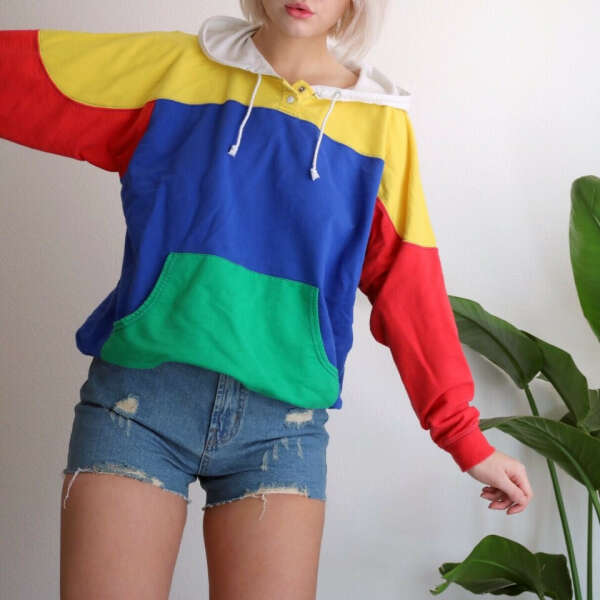 Color block hoodie
