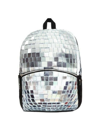 Рюкзак "Disco Scull", цвет серебро, Mojo Backpacks