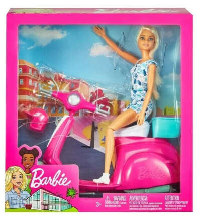 Barbie на скутере Vespa