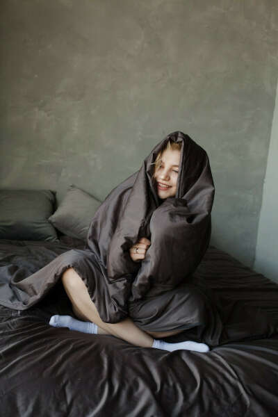 Утяжеленное одеяло SleepDeep 6 кг, цвет: серый