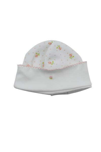 Baby Girl&#039;s Floral Print Velour Hat