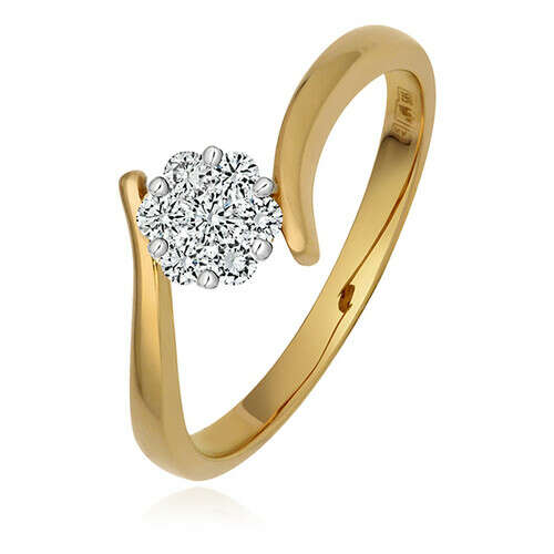 Золотое кольцо с бриллиантами коллекция Illusion