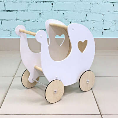 Деревянная коляска для кукол – купить в интернет-магазине на Ярмарке Мастеров с доставкой