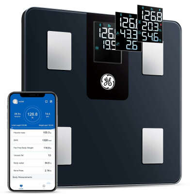 GE Smart Scale for Body Weight Fat Percentage, Digital Bathroom Rechargeable Weight Scales Bluetooth Body Composition Fat Scale, Accurate Weighing Scale for Body Weight, BMI and More, 396 lbs : Amazon.ca: Health & Personal Care