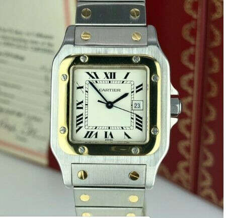 Cartier Santos Gablee Automatic Large Men Size With Box & Papers