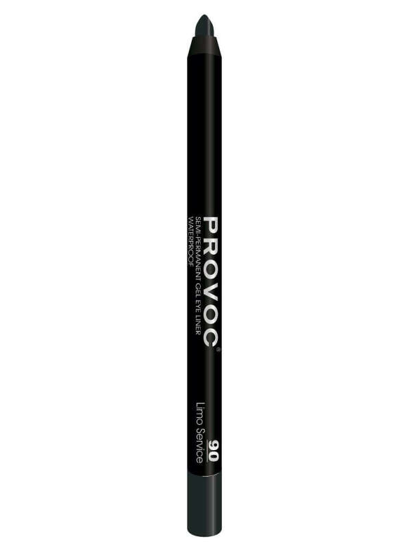Гелевый водостойкий карандаш-подводка для глаз 90 черный, Provoc