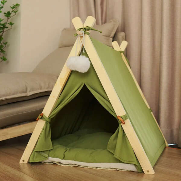 Домик палатка вигвам с лежаком для кошек и собак средних пород
