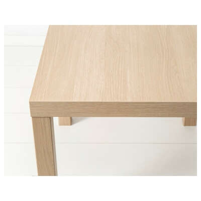ЛАКК Придиванный столик, под беленый дуб, 55x55 см