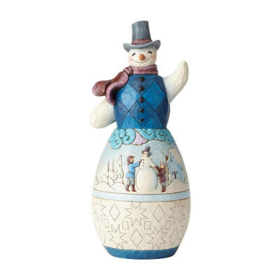 Jim Shore 19 in. Snowman with Winter Scene