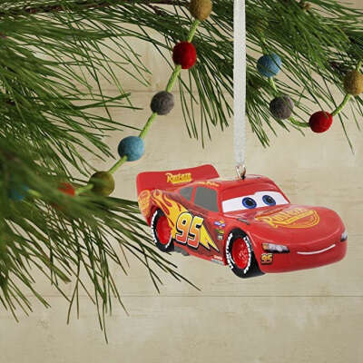 Amazon.com: Hallmark Christmas Ornament Disney Pixar Cars Lightning McQueen Car: Home & Kitchen