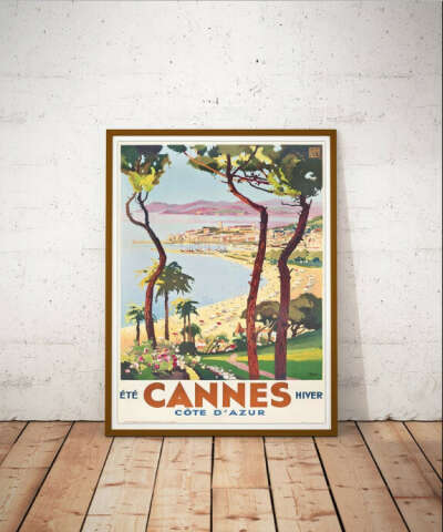 Cannes Travel Vintage Poster