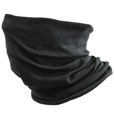 Cloth Multi Wrap Face Mask/Balaclava - Black