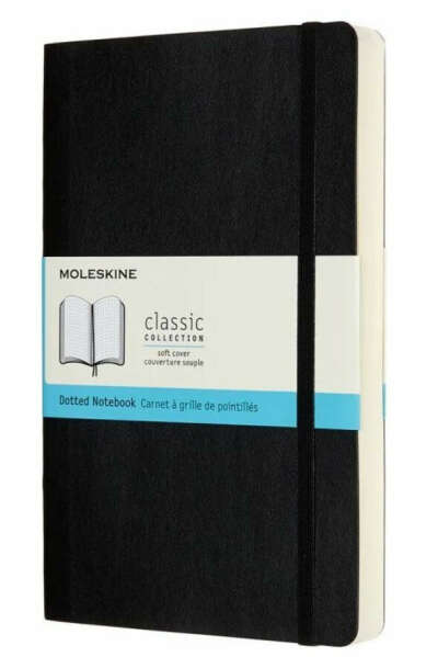 Блокнот в точку Moleskine Classic Expended Large, В6, сшитый, полиуретан, 200 л, черный