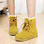 New Flat Warm Fur Winter Women Snow Ankle Boot Lace up Shoes