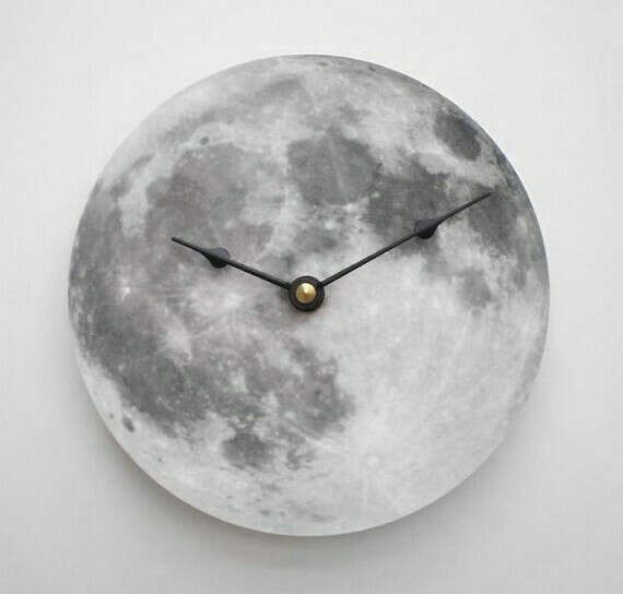 Silver Moon Clock