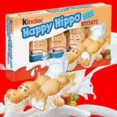 Печенье Kinder Happy Hippo Hazelnut с фундуком