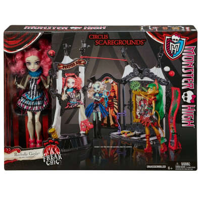 Monster High Freak du Chic Circus Scaregrounds and Rochelle Goyle Doll Playset - купить в "Империи Кукол"